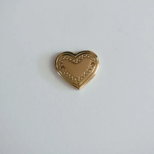 Bijounique Hart hanger goud verguld per stuk 26 mm