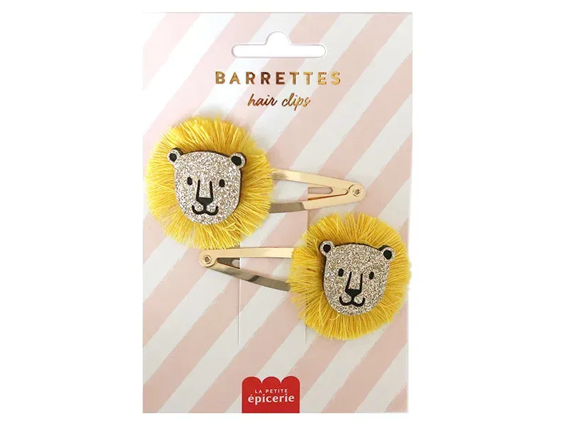 La Petite Epicerie haarspeldjes leeuw goud set 2