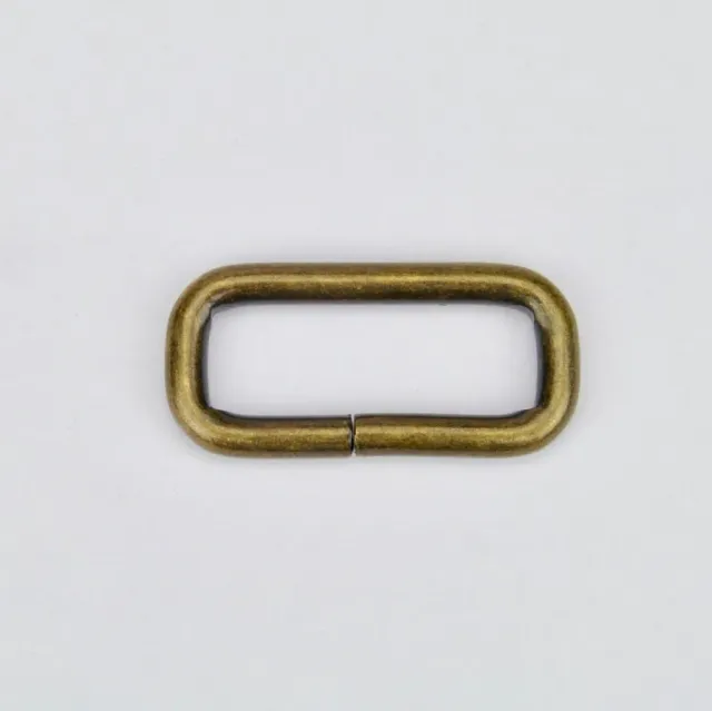 Leather House rechthoekige ring messing 30 mm oudgoud