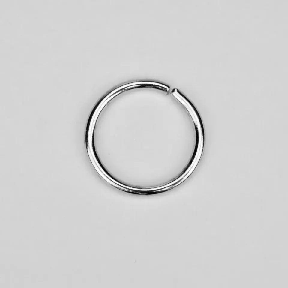 Leather House Ring Silver 25 mm ring nikkel
