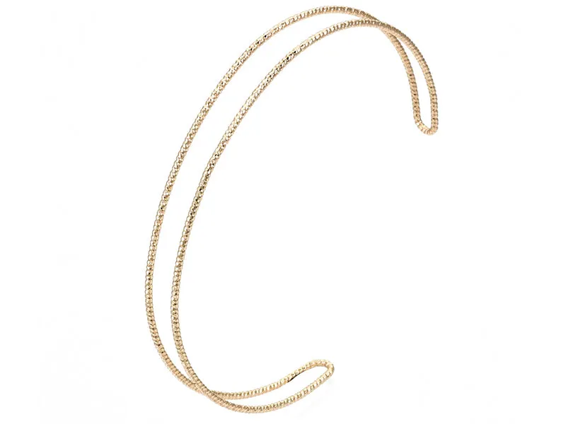 La Petite Epicerie manchette armband goud draadeffect 6 cm