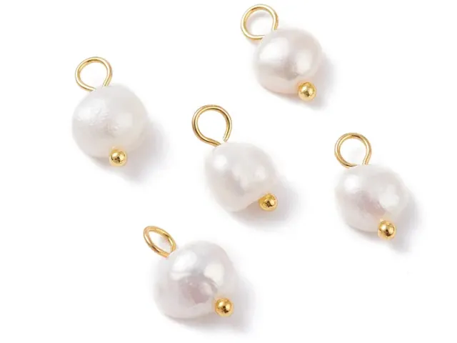 La Petite Epicerie parelhanger wit-goud 5 stuks