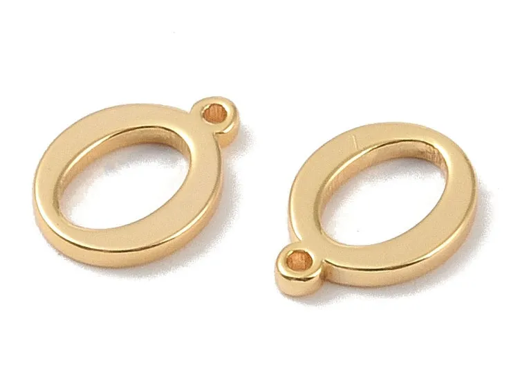 La Petite Epicerie bedel letter O goud 18K per stuk