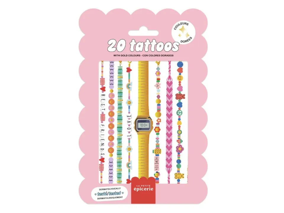 La Petite Epicerie tattoos armbanden goud 20 stuks tijdelijk