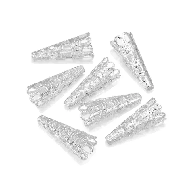 Bijounique Kralenkap Puntig 7x23 mm Kralenkapjes 10 stuks goud