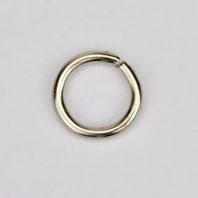 Leather House ring zilver 10 mm nikkel 2 mm draad