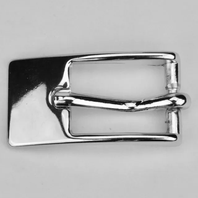 Leather House Silver 15 mm gesp nikkel
