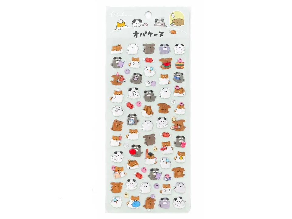 La Petite Epicerie stickers met relief hond en kat pastel