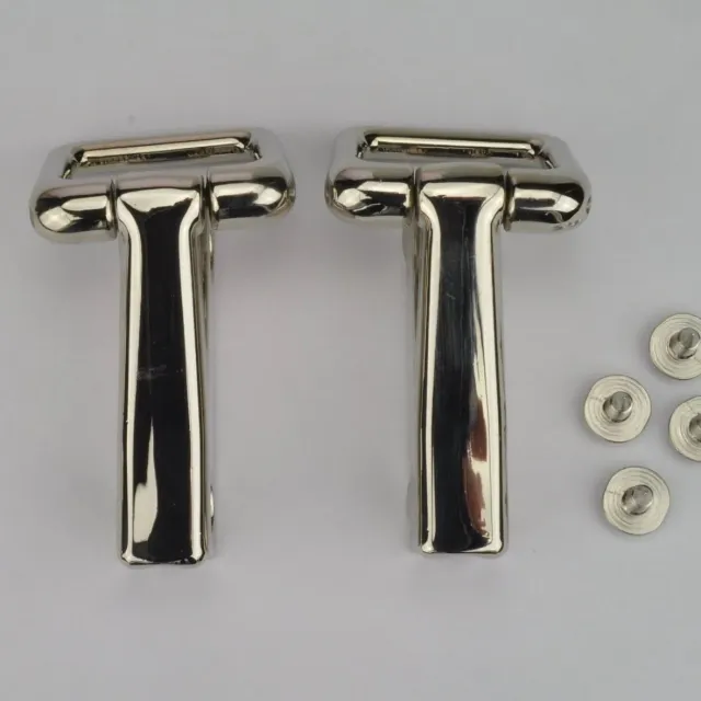 Leather House Souffléhaak Silver 40 mm 2 stuks