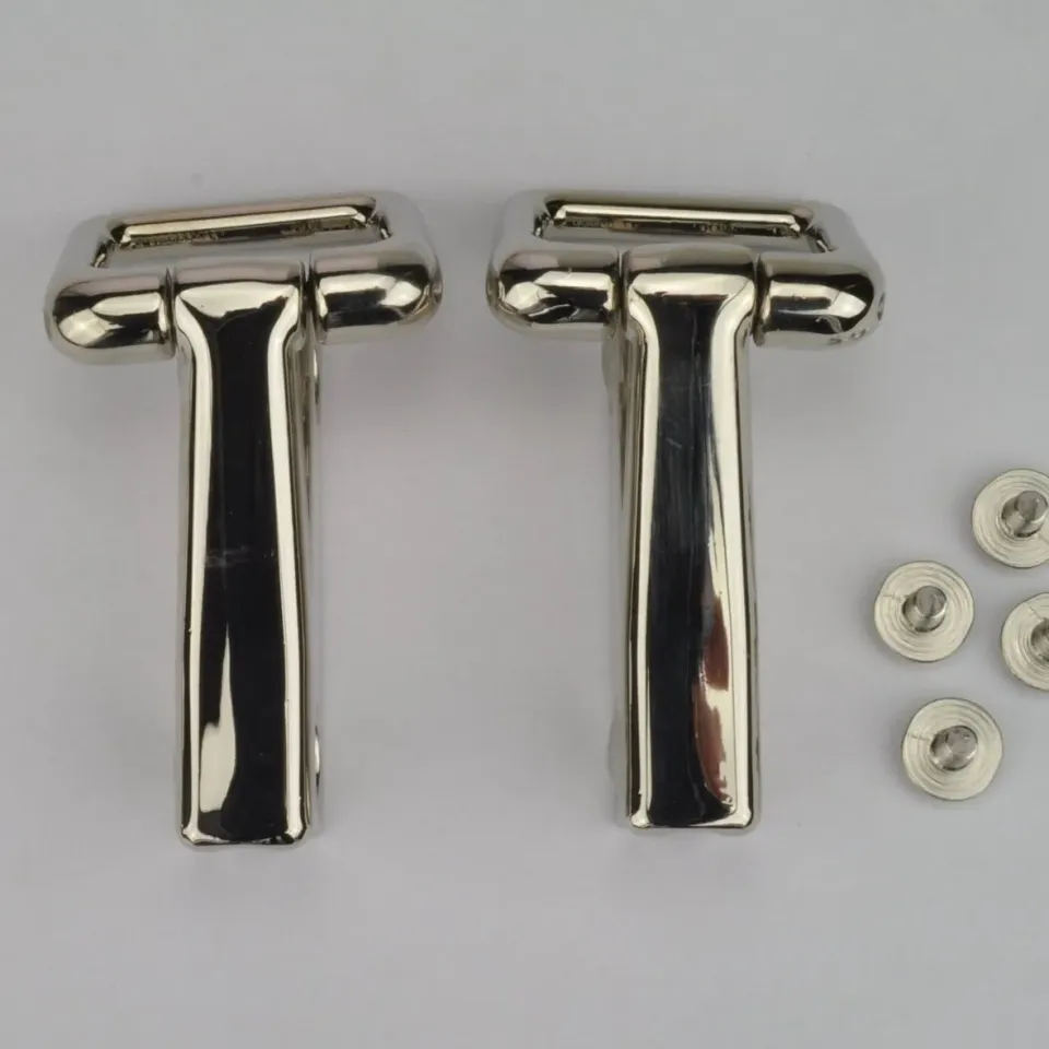 Leather House Souffléhaak Silver 40 mm 2 stuks