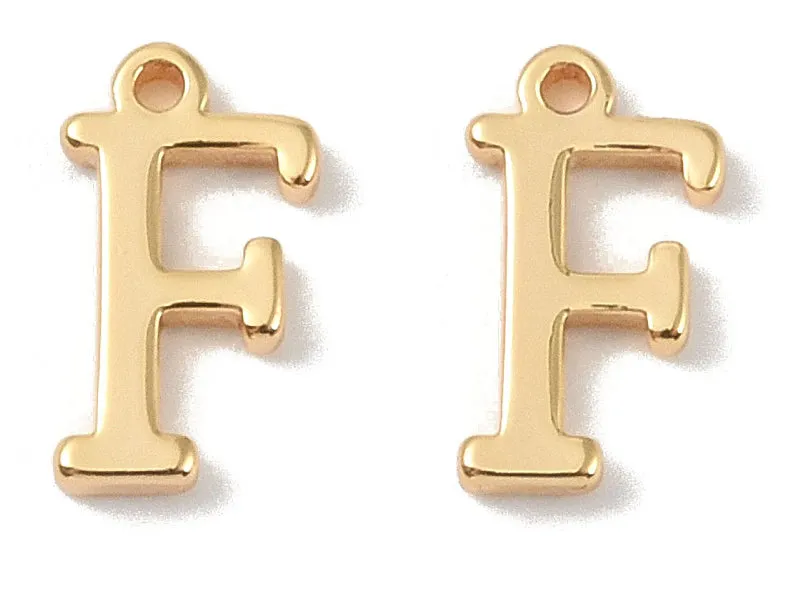 La Petite Epicerie Bedel Letter F Hanger Goud per Stuk 18K
