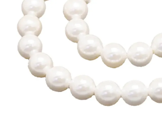 Parelkralen rond wit 6 mm schelp 20 stuks