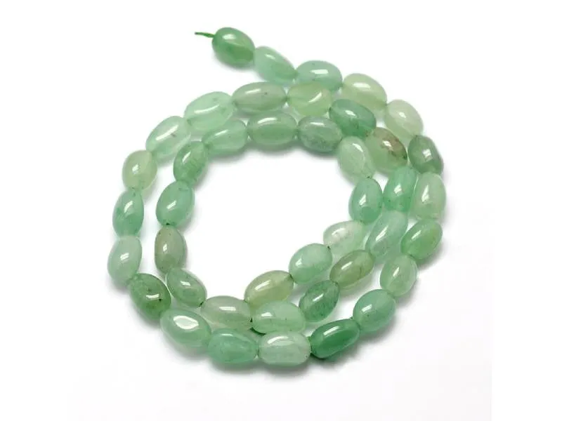 La Petite Epicerie aventurine ovale kralen 20 stuks groen