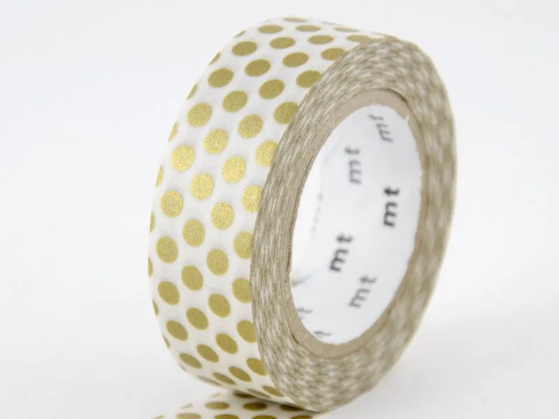 La Petite Epicerie mt masking tape washi pois dorés 7 m