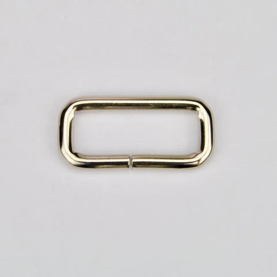 Leather House rechthoekige ring zilver 30mm per stuk