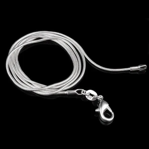 Bijounique 925 Snake zilveren ketting rond 65 cm 2 mm