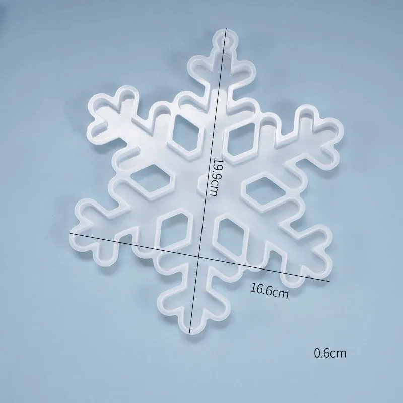 Bijounique Sneeuwvlok XL siliconenmal 166x199 mm per stuk