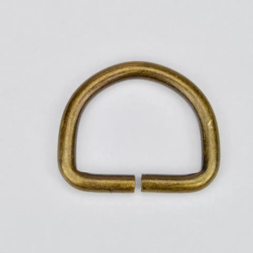 Leather House D-ring antiek goud 25 mm 4 mm dik 2 stuks