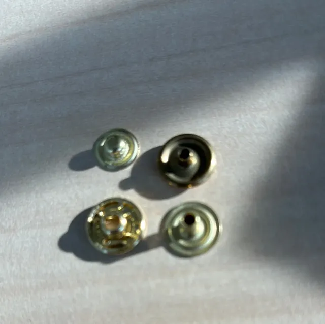 Leather House Drukker drukknopen 12 mm goud 10 stuks