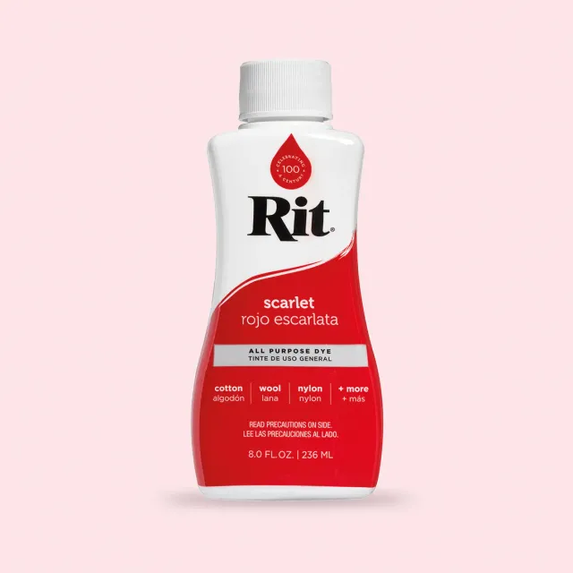 Rit All-Purpose Scarlet vloeibare textielverf helderrood