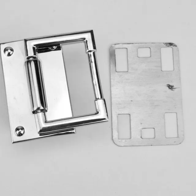 Leather House Handvatbevestiger Silver 40 mm nikkel