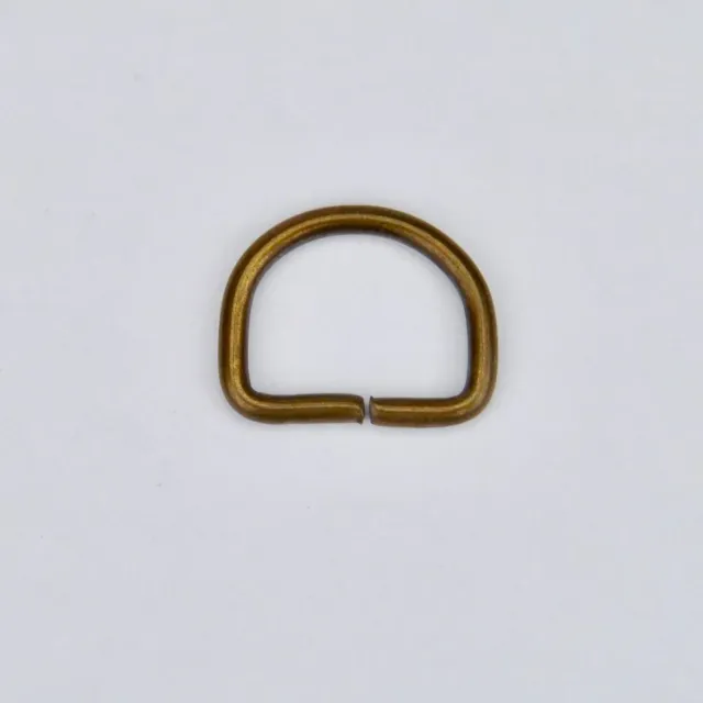 Leather House D-Ring Brass 14 mm goud tassenring