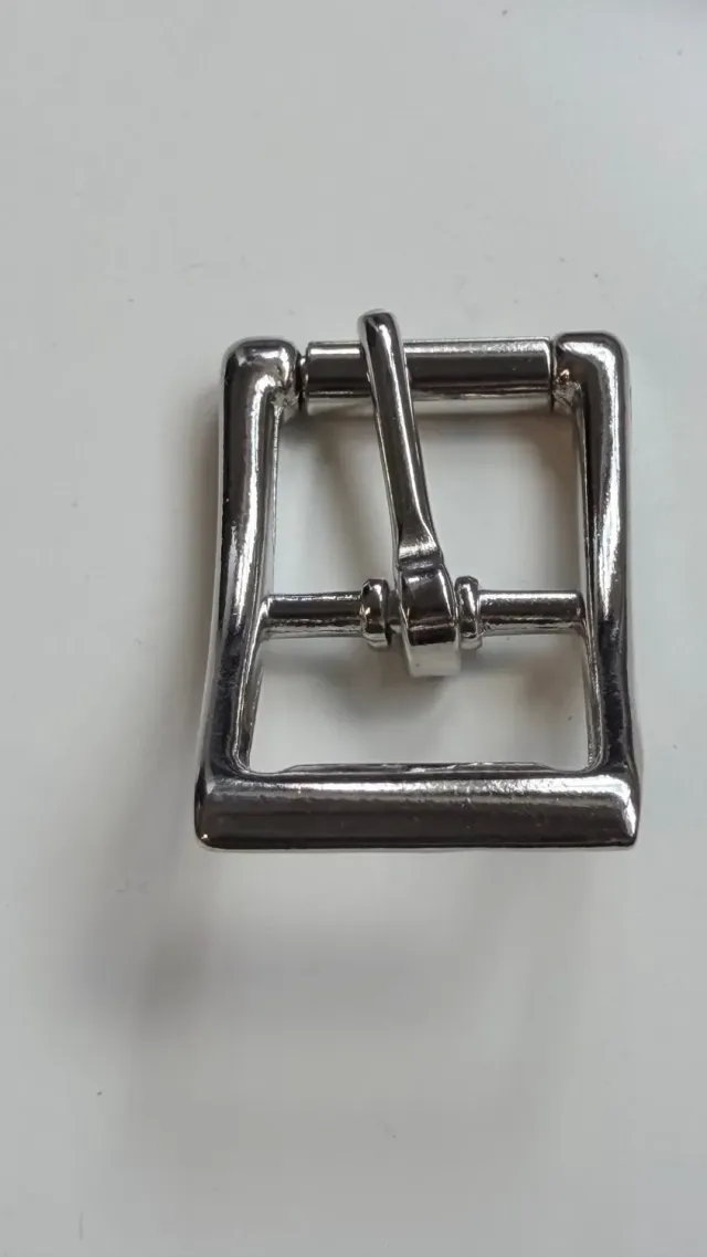 Leather House rolgesp rvs gebogen gepolijst 25 mm