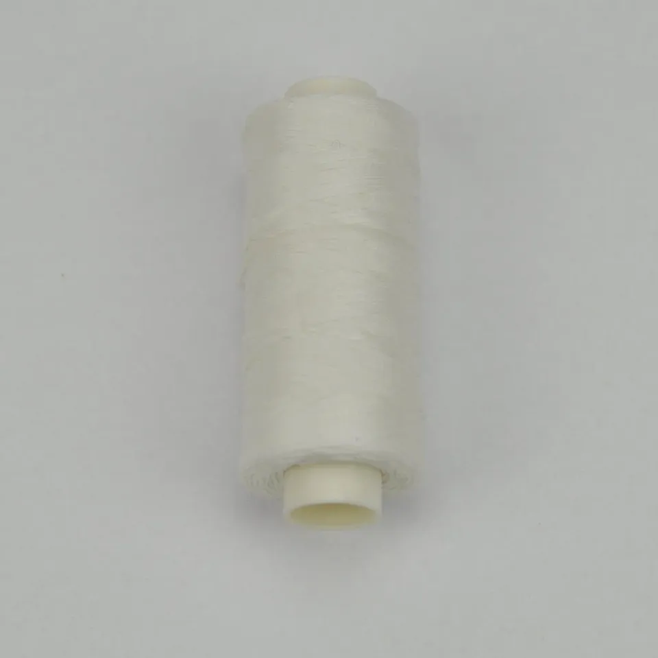 Leather House gewaxed polyesterdraad wit 1 mm leer
