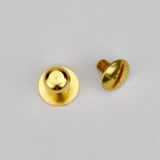 Leather House Gold Collar Button geweerknop 6 mm per stuk goud