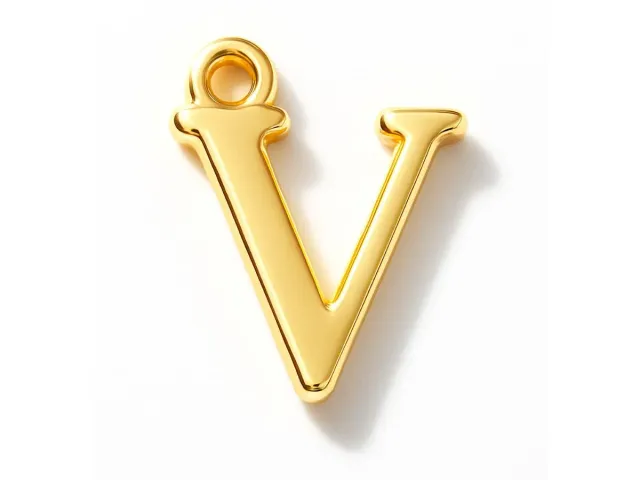 La Petite Epicerie bedel letter V goud per stuk 10 mm