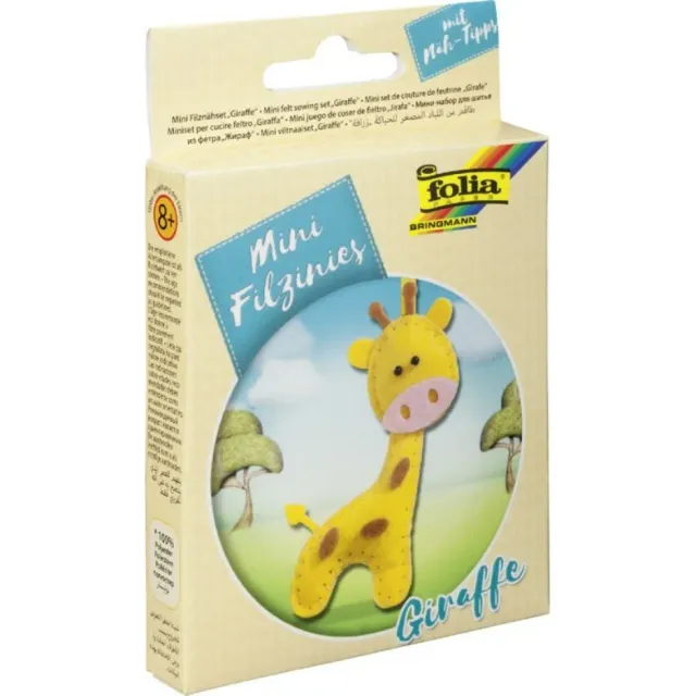 LTC-Leiden Filzinie mini viltpakketje giraffe 10-15 cm