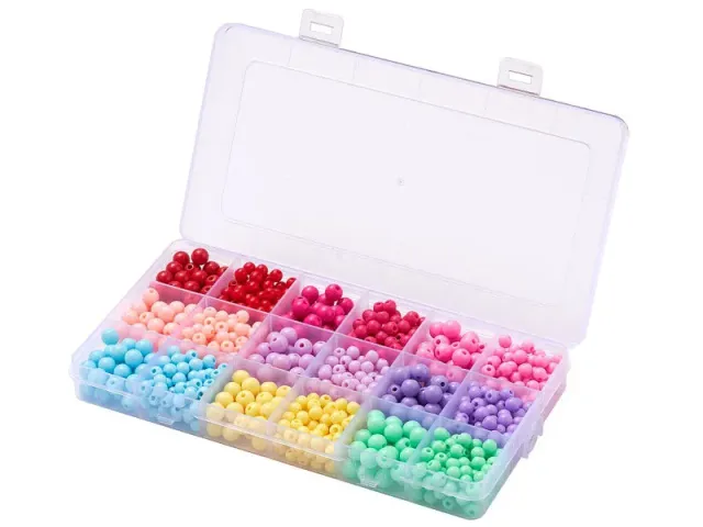 La Petite Epicerie acrylkralen rond opaak 9 kleuren 1000 stuks