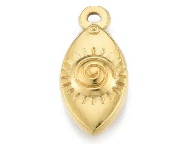 La Petite Epicerie Ovaal Oog hanger goud 21 x 10 mm