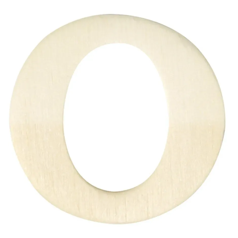LTC-Leiden houten letter O 4 cm 2 mm per stuk naturel