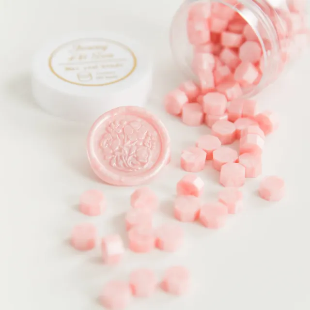 Jessy at Sea Blush Pink zegelwax pot 100 beads roze