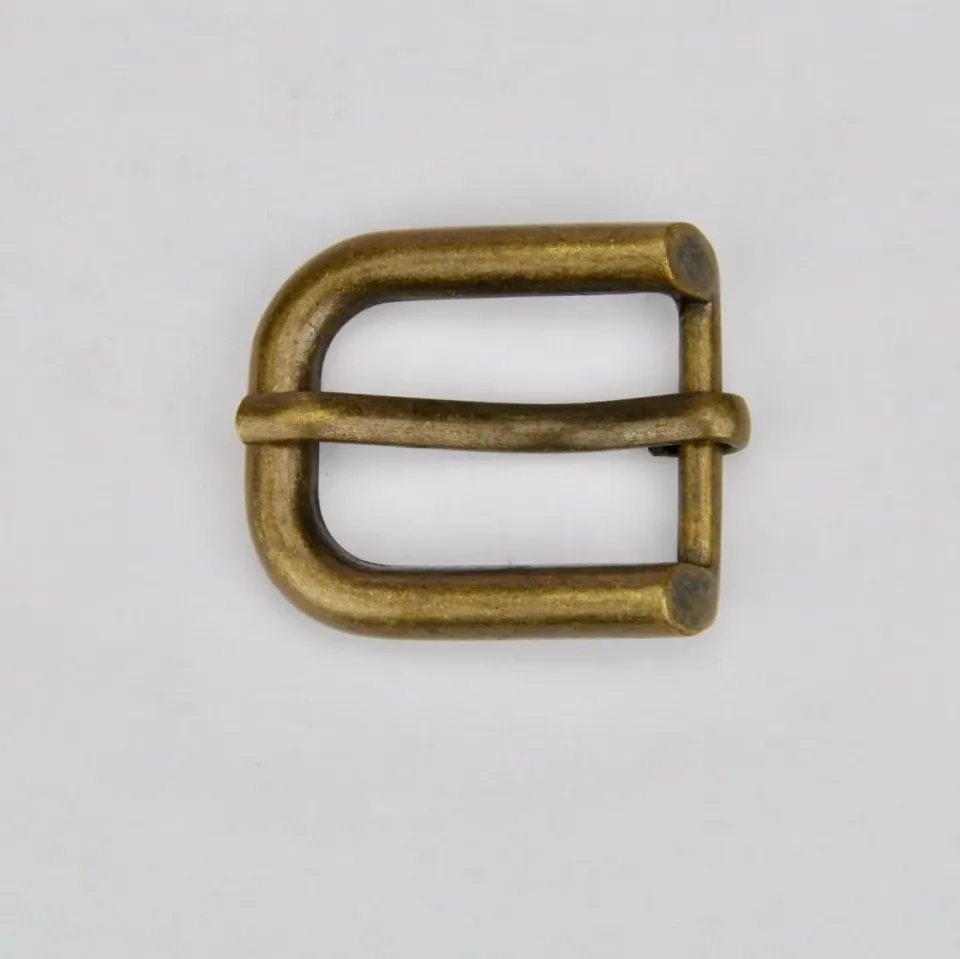 Leather House gesp brass 16mm oudgoud per stuk