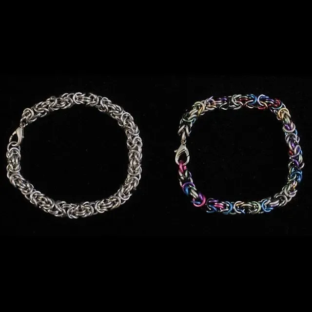Bijounique Byzantine chainmaille armband zelfmaakpakket multicolor