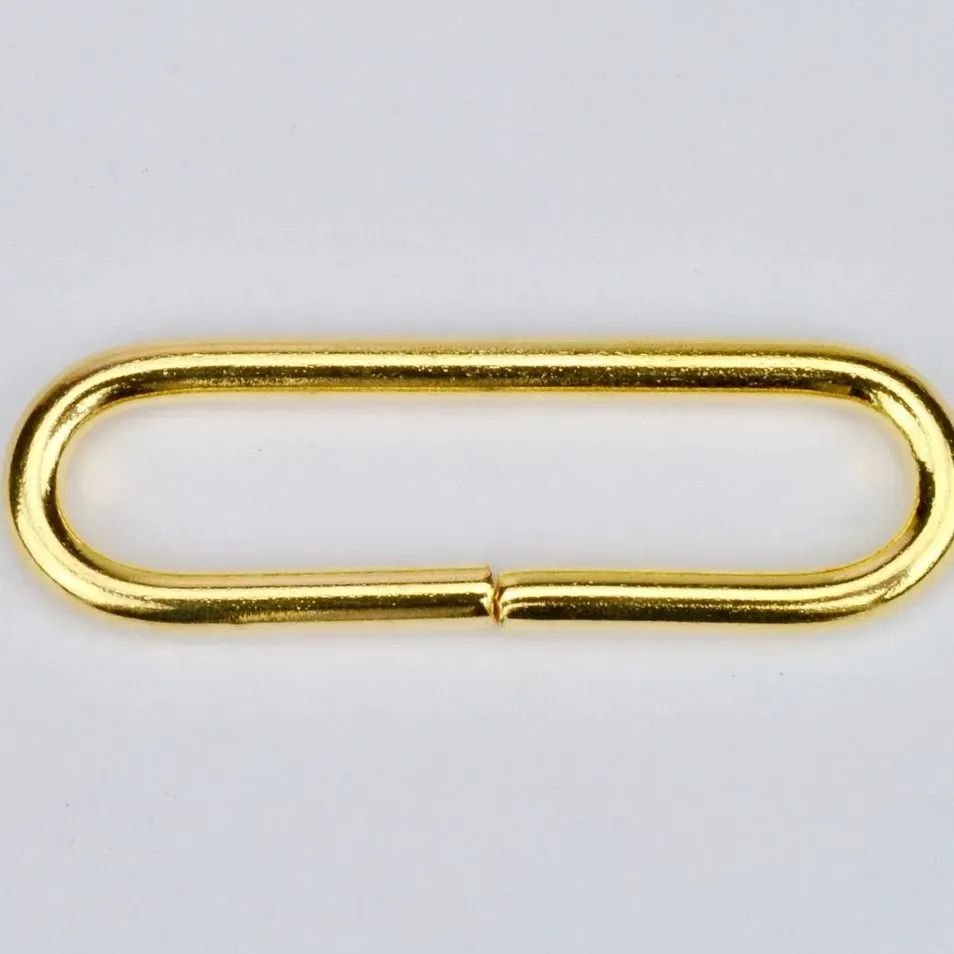 Leather House Ovale Ring Gold 40mm tassenring goud