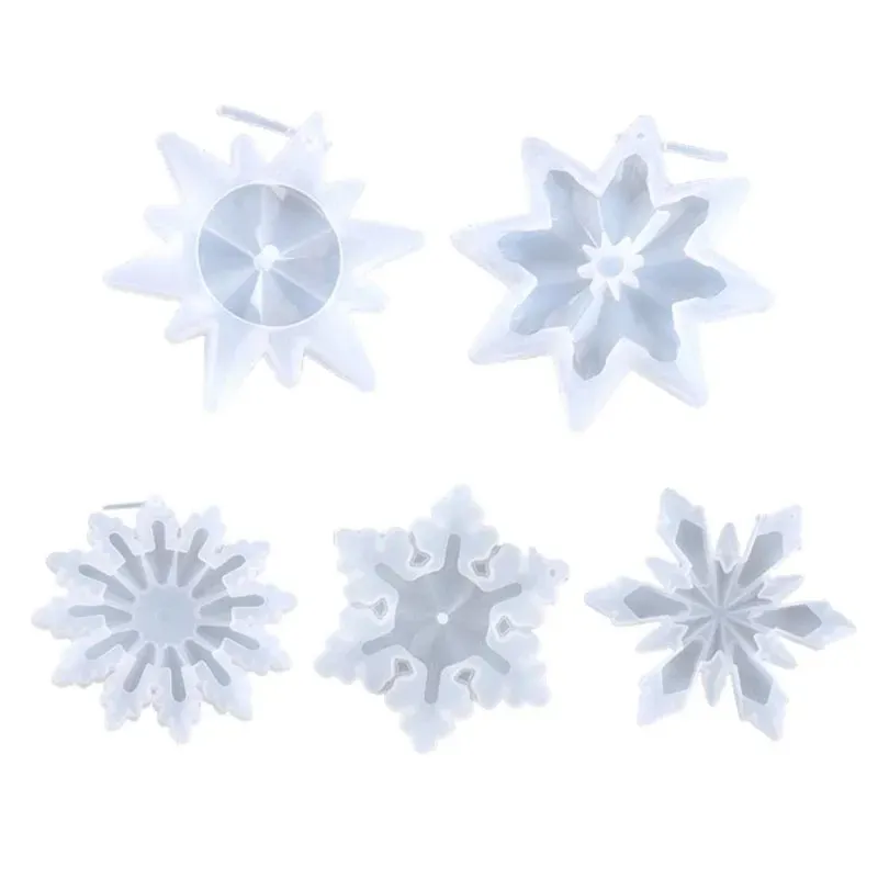 Bijounique Sneeuwvlokken gietmal set 5 mallen