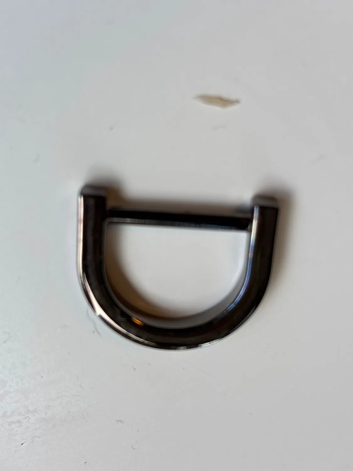 Leather House D-ring zwart 20 mm gunmetal per stuk