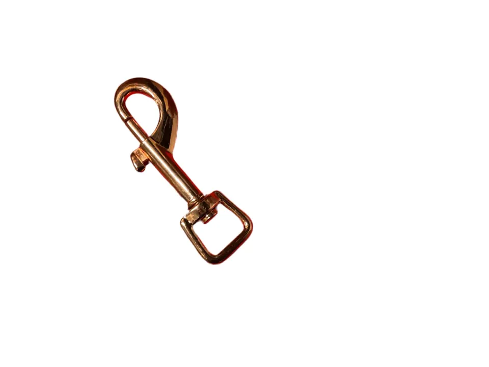 Leather House musketonhaak roségoud 15 mm metaal