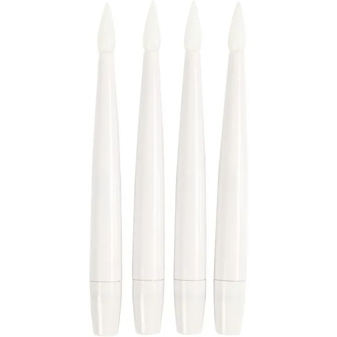 Bijounique LED kaarsen kunststof 15,5 cm 4 stuks goud