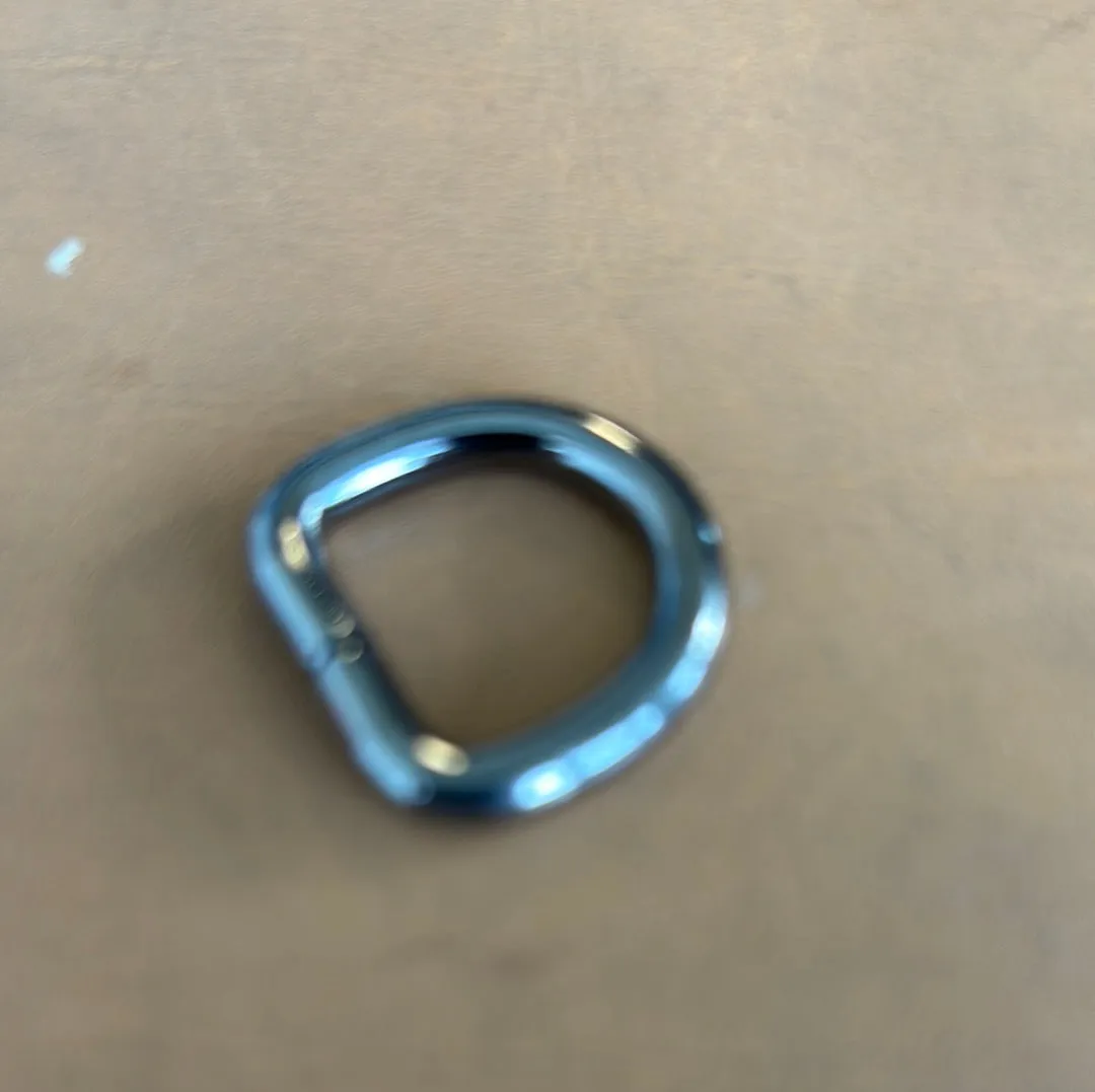 Leather House Silver 15 mm D-ring zilver per stuk
