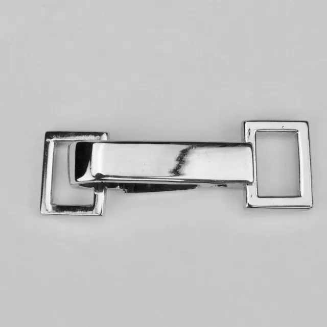Leather House Musketonhaak met Oog Silver 10 mm