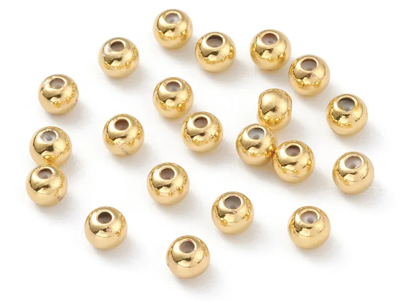 La Petite Epicerie Stopper Kralen Goud 4x3mm 5 Stuks