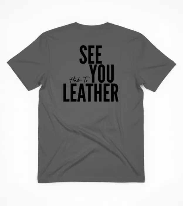 Leather House Leather Mike x Hab-To T-shirt antraciet