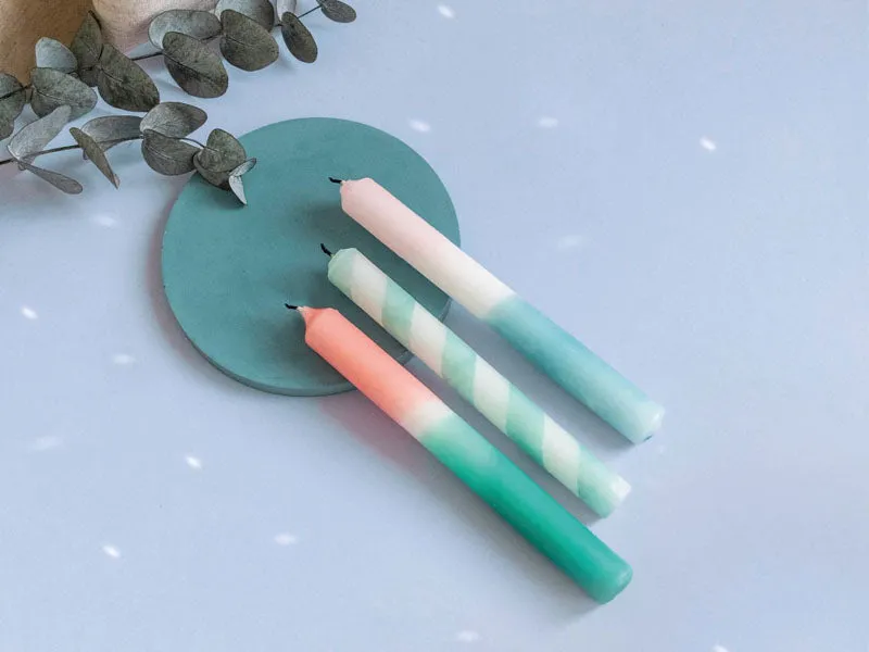 La Petite Epicerie MKMI Dip Dye kaarsenset mint 3 stuks