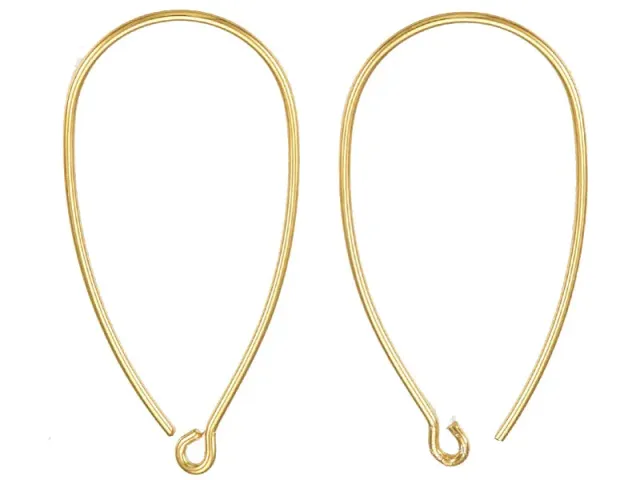 La Petite Epicerie oorbelhaken goud verguld 34x18 mm 1 paar