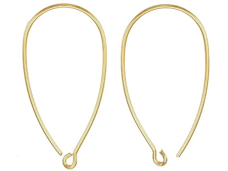 La Petite Epicerie oorbelhaken goud verguld 34x18 mm 1 paar