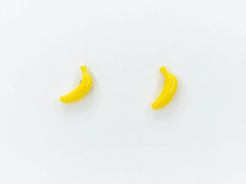 La Petite Epicerie Banaan oorbellen porselein handbeschilderd
